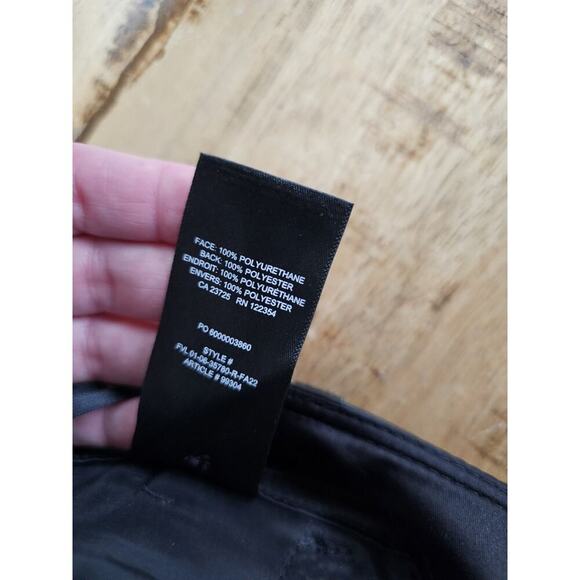 Aritzia Babaton Command Pants Faux Leather Black Vegan Size 00 Straight Leg EUC - Picture 5 of 10